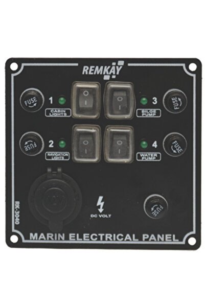 REMKAY Tekne & Karavan 4lü Çakmaklı Switch Sigorta Paneli
