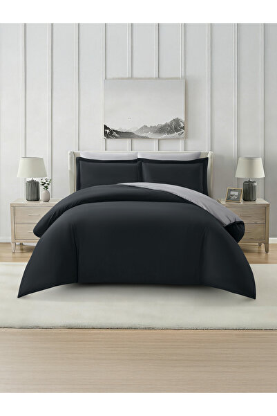 Donetella Solid Duvet Cover Set 6-Pcs, King Size 220×240 cm Bed, Brushed Micr...