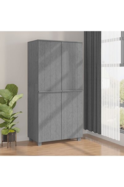 Concept Șifonier, gri închis, 89x50x180 cm, lemn masiv pin