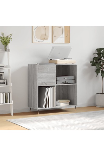 Concept Dulap pentru discuri gri sonoma 84,5x38x89 cm lemn compozit