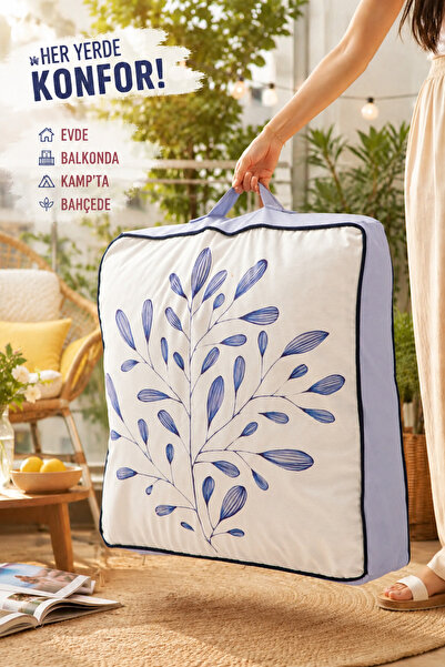 Nari Collections Çok Amaçlı Yer Minderi Balkon Piknik Spor ve Dekoratif Kulla...