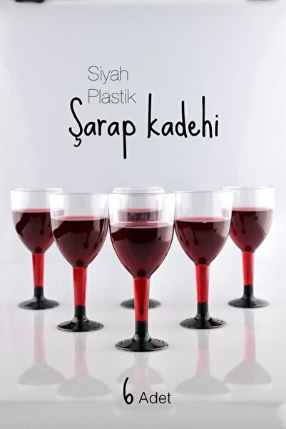 Ezupack 6'lı PLASTİK Siyah Bride To Be Partisi Kadeh Şarap Bardağı Bekarlığa ...