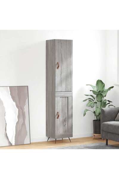 Concept Dulap înalt, gri sonoma, 34,5x34x180 cm, lemn prelucrat