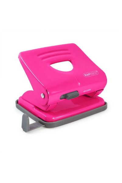 Rapesco Perforator metalic roz cu 2 găuri, 25 de coli