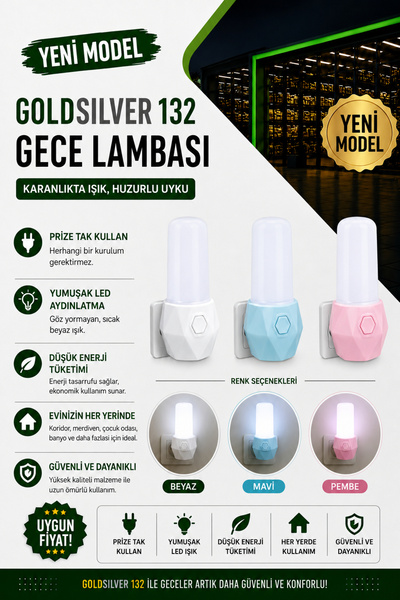 Alıç Gece Lambası Prize Takılan Gece Işığı Enerji Tasarruflu LED Gece Lambası