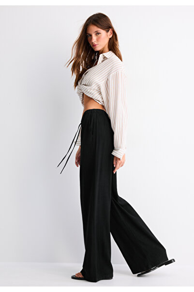 Stradivarius Keten Karışımlı Bol Kesim Pantolon