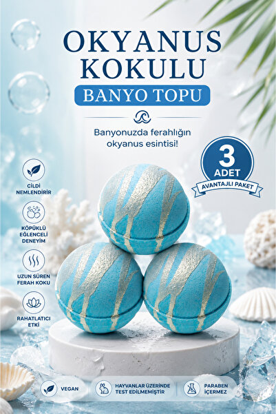 bath box Bathbox Okyanus Kokulu Banyo Topu, Nem Bombası, Jakuzi, Küvet & Pedi...