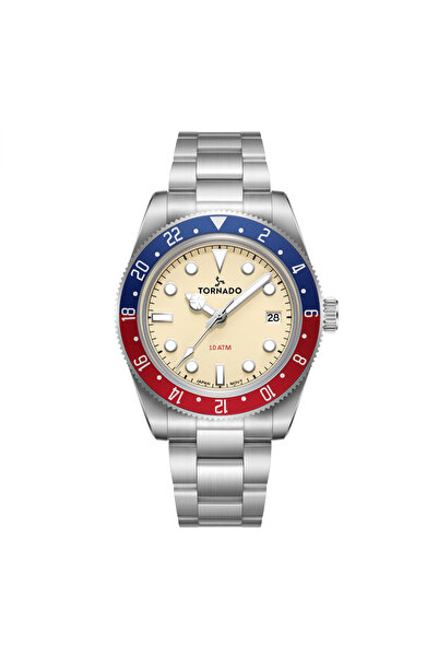 Tornado LUMINA DATE JUST Men's Analog Beige Dial Watch - T24006-SBSI