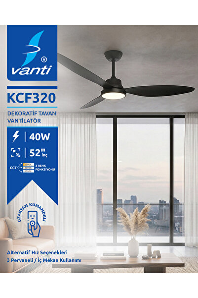 Vanti KCF320 70W 52 INCH CEILING FAN SIYAH