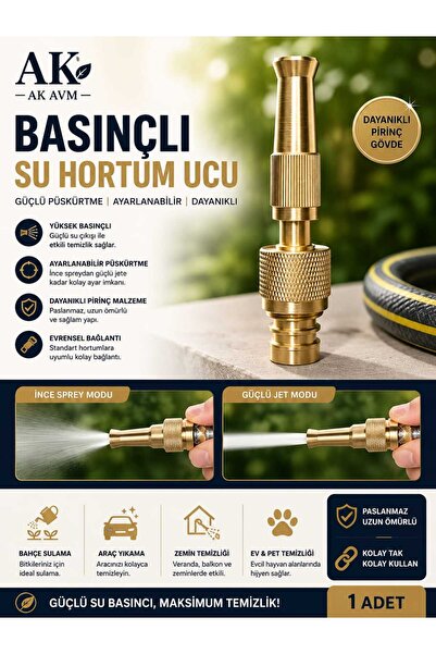 Ak Avm Yüksek Basınçlı Ayarlanabilir Bahçe Su Hortumu Memesi, Hortum Püskürtm...