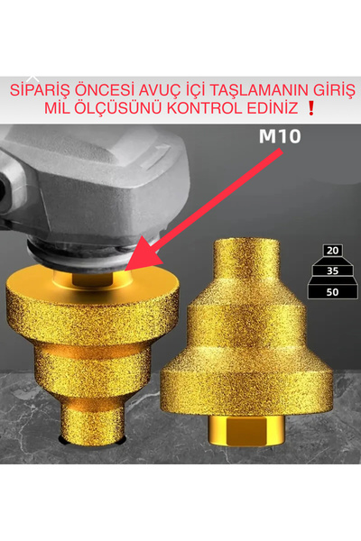 BGA elmas mermer fayans delme düz 3 kademeli elmas başlığı