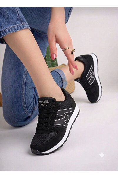 WEBORN Unisex Μαύρο Λευκό Διχτυωτό Διχτυωτό Αναπνεύσιμο Άνετη Σόλα Παιδικά Αθ...