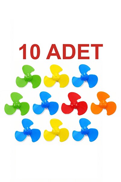 Rodevino 10 Adet DC Motor Pervanesi 3-6V Mini Plastik Deney Motoru Pervanesi ...