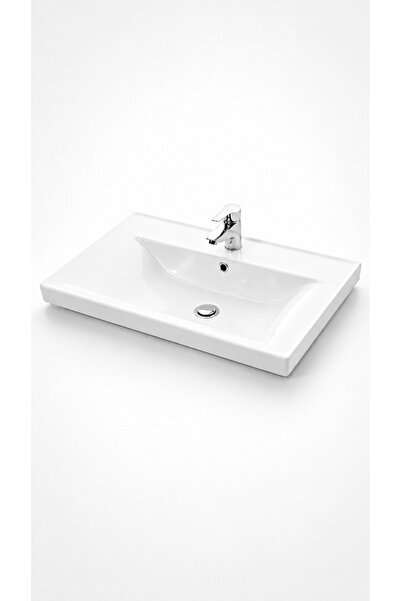 LAPİNO SAVA ETEJERLİ LAVABO 80 CM BEYAZ (2080)