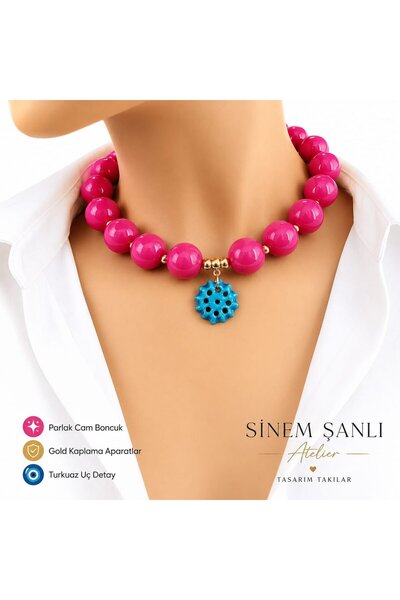 Sinem Şanlı Atelier Lalezar Güneş Süryani Taşı Büyük Boy Akrilik Boncuklu El ...