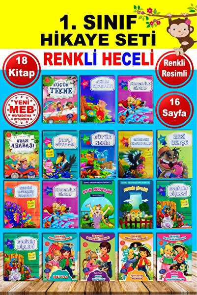 Damla Yayınevi 1. Sınıflar Için Tavsiyeli Renkli Heceli Ilk Okuma Hikaye Kita...