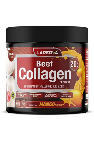 Laperva Collagen Peptides with Vitamin C, Hyaluronic Acid & Zinc, Mango Flavo...