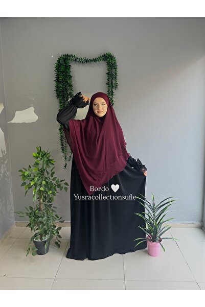 Yüsra Collection فستان طويل من الشيفون السوفلي للحجاب