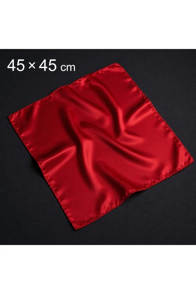 MODA Red Satin Scarf Bandana 45 X45 cm
