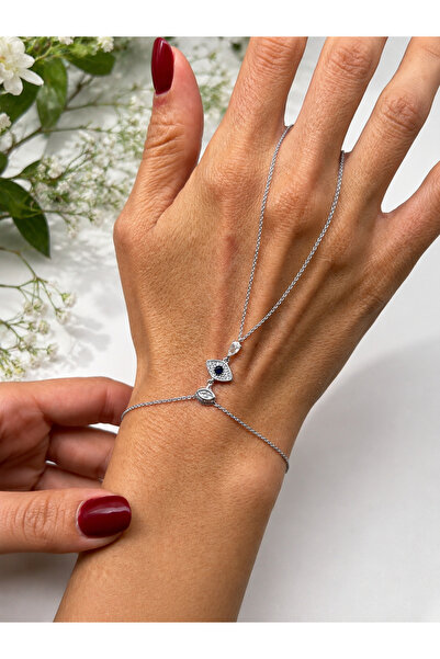Veralys Atelier NAZAR GÖZ / TAŞ DETAYLI ÇELİK ŞAHMERAN