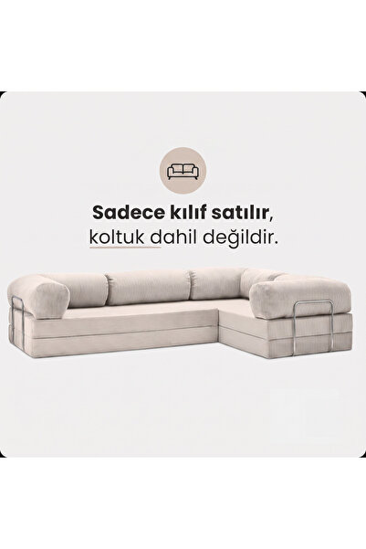 DECHOME 300x200 Köşe Koltuk Kılıfı| 9 Renk | 8 Parça Minder & Yastık Kılıfı