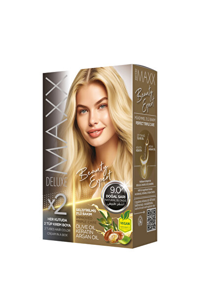 MAXX DELUXE Beauty Expert Set Saç Boyası 9.0 Doğal Sarı