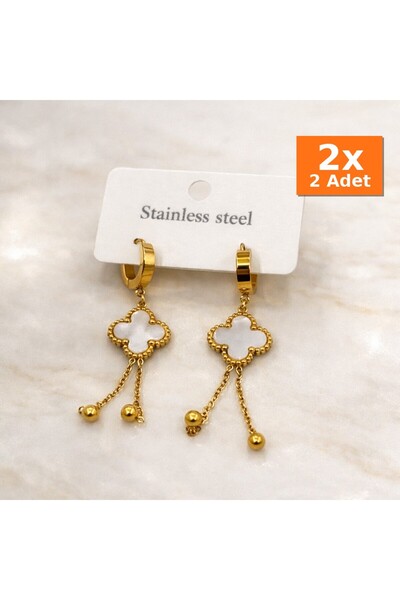 Bozhi Steel Earrings Gold Business Woman Style