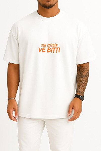 Bahriyeli Collection Oversize You Asked for It and It's over Written Chest De...