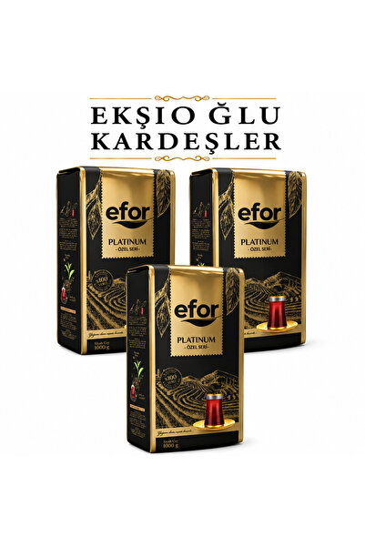 EFOR ÇAY Efor Platinum Özel Seri Siyah Çay 1000 gr x 3