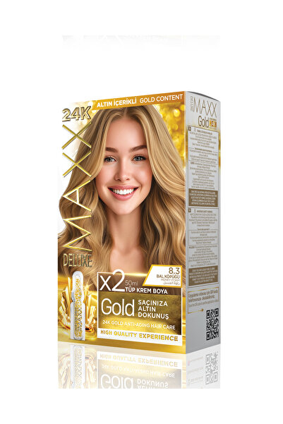MAXX DELUXE Golden Beauty Set Saç Boyası 8.3 Bal Köpüğü