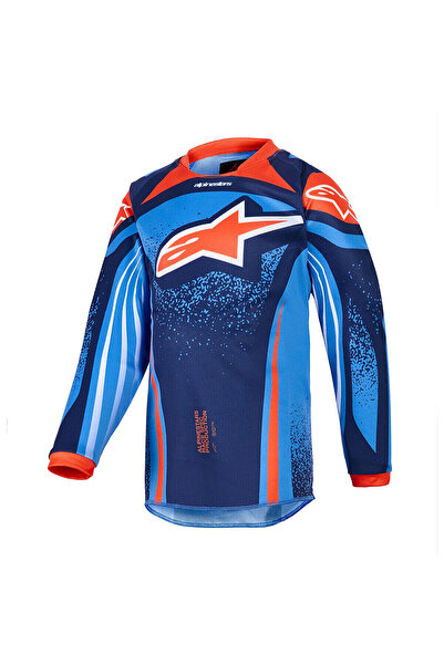 Alpinestars Kid Racer Nomur Çocuk Off-Road Motosiklet Jerseyi Sarı Mavi