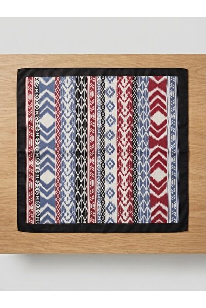 Naz Ipek Kilim Desenli Pamuklu Bandana Fular