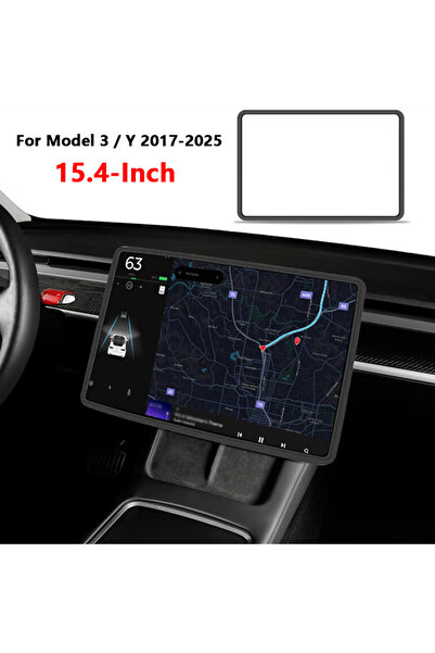 ZUIMI Black 15.4-inch For Tesla Model 3 / Y Silicone Protective Frame Edge Co...