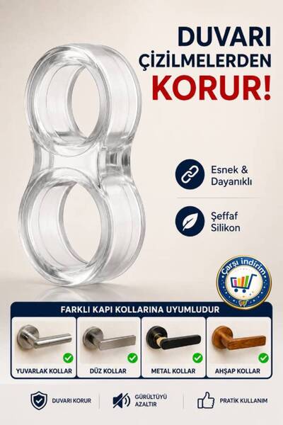 nistabolje 1 Adet Stoper Kapı Kolu Pencere Stoperi, Duvar Koruyucu Tampon, Si...