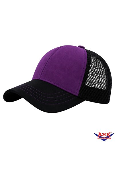 AXE SPORTSWEAR Unisex ljubičasta letnja bejzbol kapa sa prednjom stranom od a...