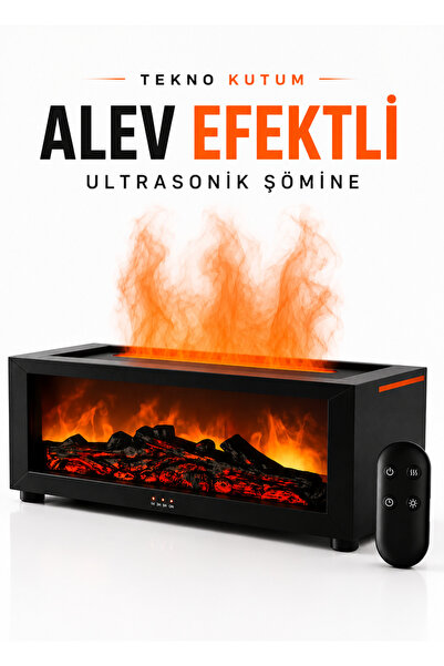 TEKNOKUTUM Şömine konseptli alev efektli oda ve hava nemlendirici
