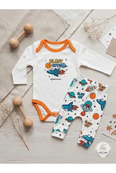 Gökçe Baby طقم زيبيت بأكمام طويلة من جالاكسي أدفنتشر