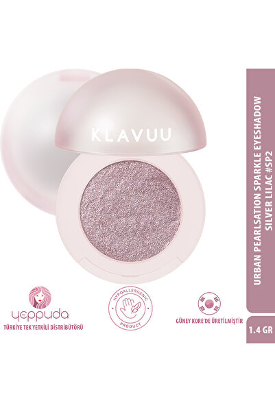 Klavuu Yoğun Pigmentli, Kore Inci Özü Ve Glitter Içeren Far 02 Silver Lilac U...