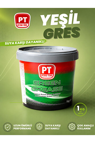 Petro Tıme Kauçuklu Yeşil Gres 1 Kg Çok Amaçlı Suya Dayanıklı Gres Yağı