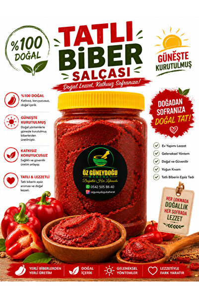 ÖZ GÜNEYDOĞU BAHARAT Antep Tatlı Biber Salçası 1 Kg | %100 Doğal, Ev Yapımı, ...