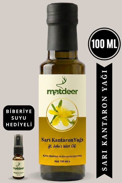MATDEER 100 ml Sarı Kantaron Yağı - %100 Doğal Maserasyon