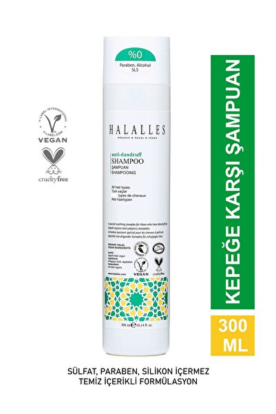Halalles Anti-Dandruff Shampoo with Piroctone Olamine to Soothe Dandruff and ...
