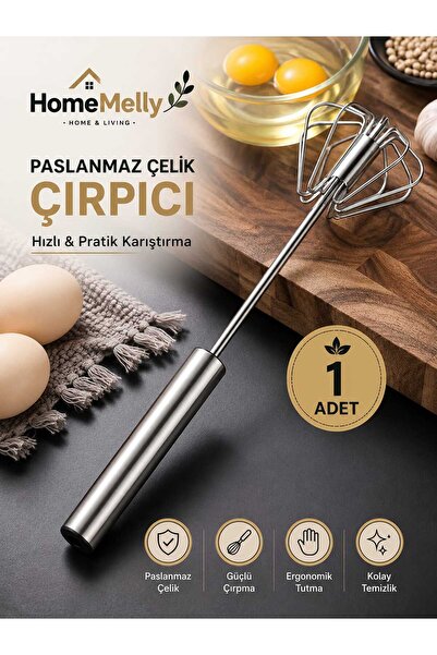 btm home Manuel Basmalı Çırpıcı Paslanmaz Çelik Bas Çek Mikser Yumurta Krema ...