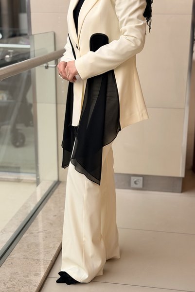 MİANOTTE Spanish Trousers with Side Zipper at the Waist