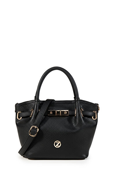 Zühre Black Bag with Buckle Chain Detail 0063