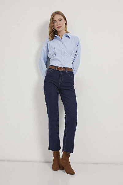Arma Life Armalife 103 straight fit belted flexible denim women's trousers wi...