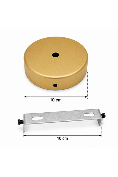 CONANA Aplik Arkası veya Avize Tavan Rozansı 10Cm (Gold) Metal