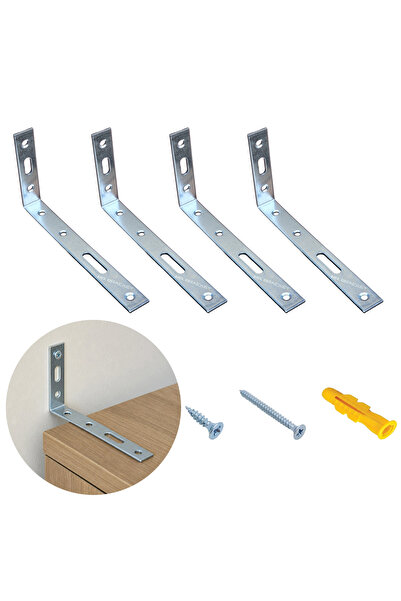 MR.BRACKET Deprem Dolap Sabitleme Aparatı Seti 6.5x13.5cm - Mobilya Eşya Duva...