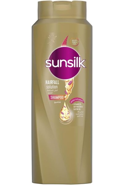 Sunsilk شامبو للشعر الجاف والتالف، حل لتساقط الشعر، مع مركب فيتامين B3، وبروتين الصويا
