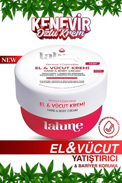 Lalune Yatıştırıcı & Bariyer koruma ve El & Vücut Kremi Kenevirli 300gr